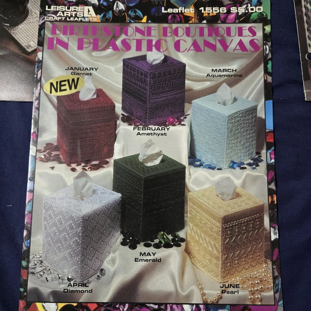 Teach Yourself Plastic Canva Craft Leaflet Tissue Covers And Coaster Vintage 90s